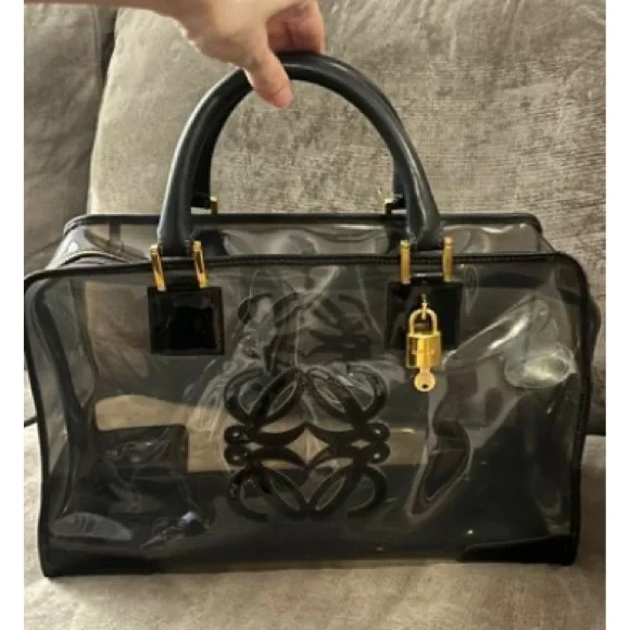 LOEWE LIMITED EDITION Amazona Vinyl Handbag Bag w/ Lock & Key + COA ✨RARE✨
